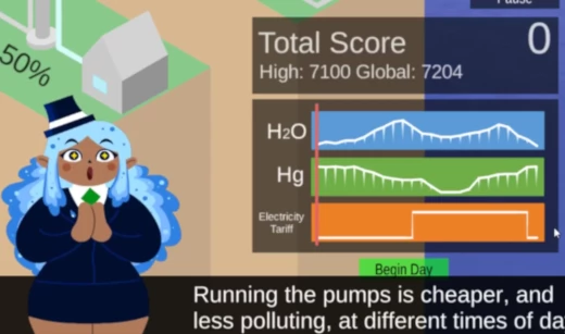 Manage a small city's water infrastructure in this simple educational strategy game!