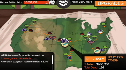 Help stop the White-Nose Syndrome disease as it spreads across North America and rescue bat populations in this online strategy game!